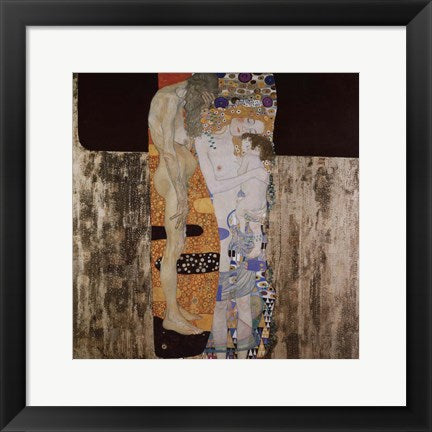 Framed Art Three Ages of Woman by Gustav Klimt Wall Decor 18x24 Artwork