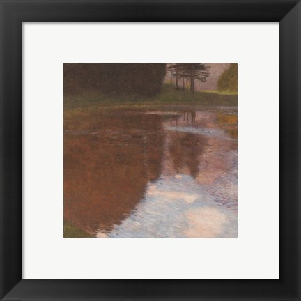 Framed Art Tranquil Pond by Gustav Klimt Wall Decor 18x24 Artwork