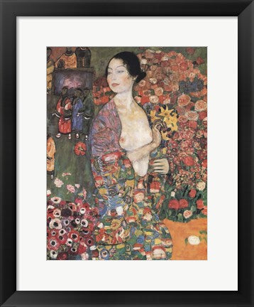 Framed Art Die Tanzerin by Gustav Klimt Wall Decor 18x24 Artwork