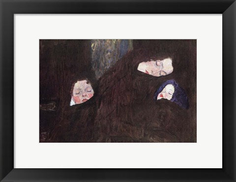 Framed Art Mother with Children by Gustav Klimt Wall Decor 18x24 Artwork