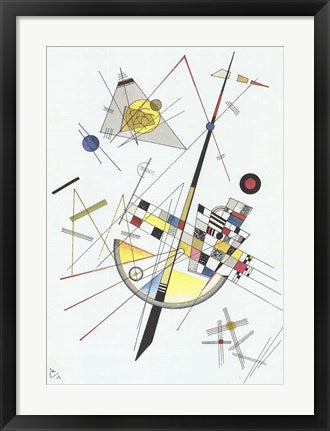 Framed Art Frame Art Delicate Tension (1923) by Wassily Kandinsky Wall Decor 18x24 Artwork