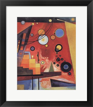 Framed Art Heavy Red by Wassily Kandinsky Wall Decor 18x24 Artwork