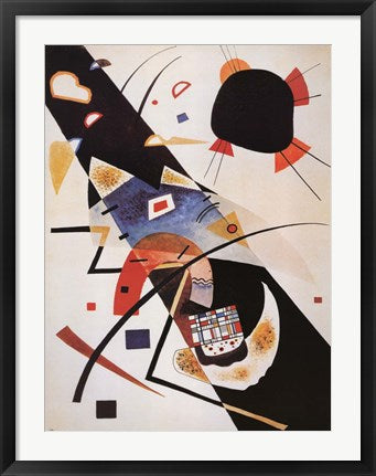 Framed Art Two Black Spots by Wassily Kandinsky Wall Decor 18x24 Artwork