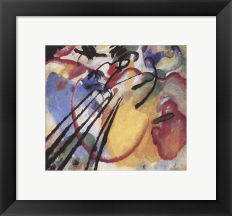 Framed Art Improvisation by Wassily Kandinsky Wall Decor 18x24 Artwork