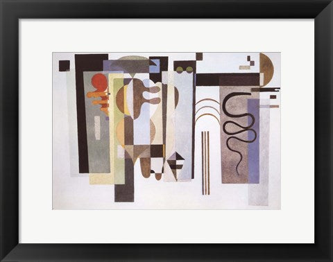 Framed Art Two Green Points by Wassily Kandinsky Wall Decor 18x24 Artwork