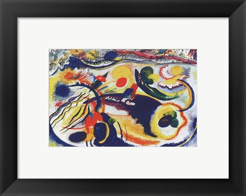 Framed Art On the Theme of the Last Judgement by Wassily Kandinsky Wall Decor 18x24 Artwork