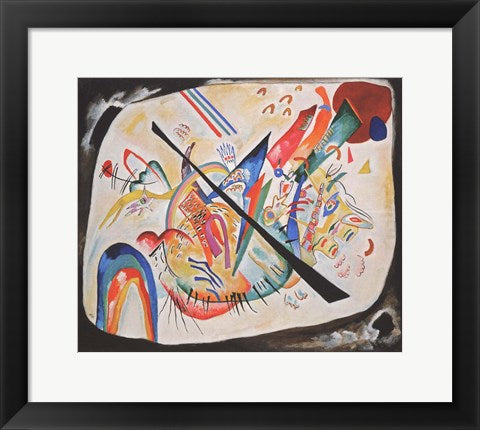 Framed Art White Oval, 1919 by Wassily Kandinsky Wall Decor 18x24 Artwork