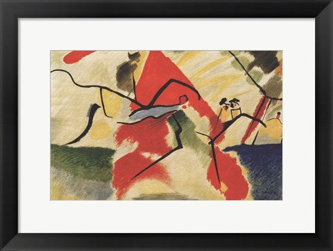 Framed Art Impression V, 1911 by Wassily Kandinsky Wall Decor 18x24 Artwork