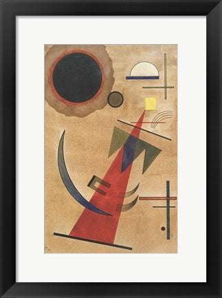Framed Art Pointed Red Shape, 1925 by Wassily Kandinsky Wall Decor 18x24 Artwork