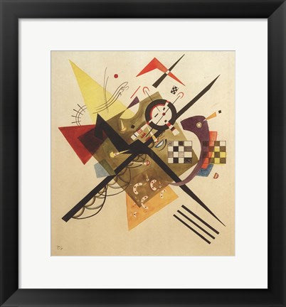 Framed Art Sketch for On White II, 1922 by Wassily Kandinsky Wall Decor 18x24 Artwork