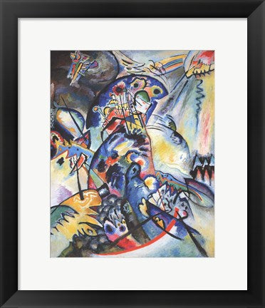 Framed Art Blue Comb, 1917 by Wassily Kandinsky Wall Decor 18x24 Artwork