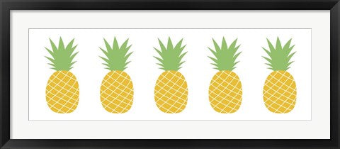 Framed Art Pineapple Row Wall Decor 18x24 Artwork