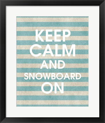 Framed Art Snowboard On Part II by Sports Mania Wall Decor 18x24 Artwork