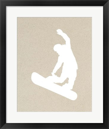 Framed Art Snowboard On Part III by Sports Mania Wall Decor 18x24 Artwork