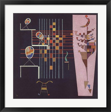 Framed Art Les Trois Ovales, c.1942 by Wassily Kandinsky Wall Decor 18x24 Artwork
