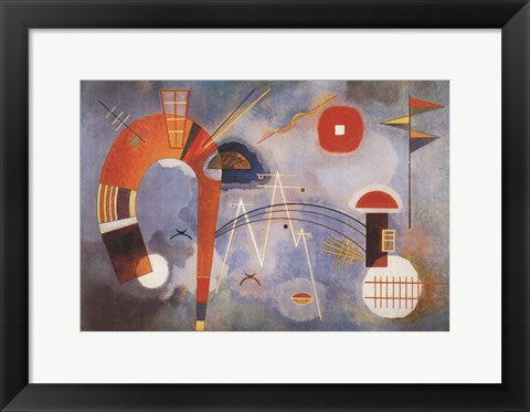 Framed Art Rond et Pointu, c.1939 by Wassily Kandinsky Wall Decor 18x24 Artwork