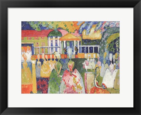 Framed Art Ladies in Crinolines, 1909 by Wassily Kandinsky Wall Decor 18x24 Artwork