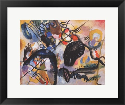 Framed Art Black Patch, 1912 by Wassily Kandinsky Wall Decor 18x24 Artwork