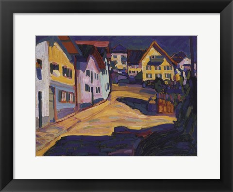 Framed Art Murnau Burggrabenstrasse, 1908 by Wassily Kandinsky Wall Decor 18x24 Artwork