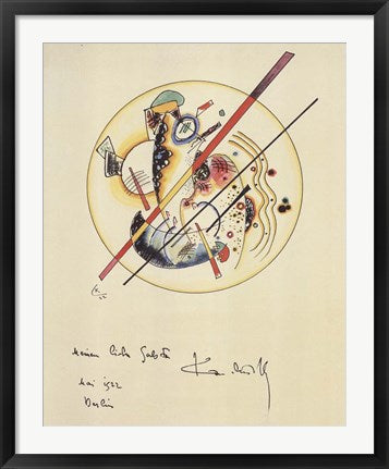 Framed Art Frame Art Aquarelle aus Dem, 1922 by Wassily Kandinsky Wall Decor 18x24 Artwork