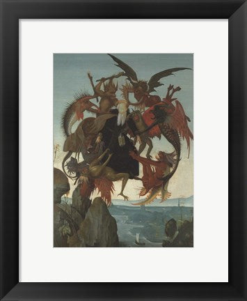 Framed Art The Torment of Saint Anthony by Michelangelo Buonarroti Wall Decor 18x24 Artwork