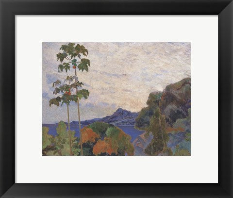 Framed Art Martinique Landscape (detail) by Paul Gauguin Wall Decor 18x24 Artwork