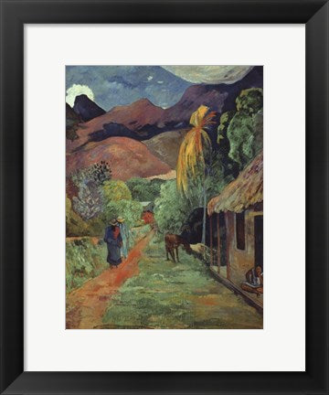 Framed Art Tahiti, 19th Century by Paul Gauguin Wall Decor 18x24 Artwork