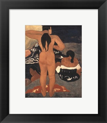 Framed Art Bathers, 19th Century by Paul Gauguin Wall Decor 18x24 Artwork