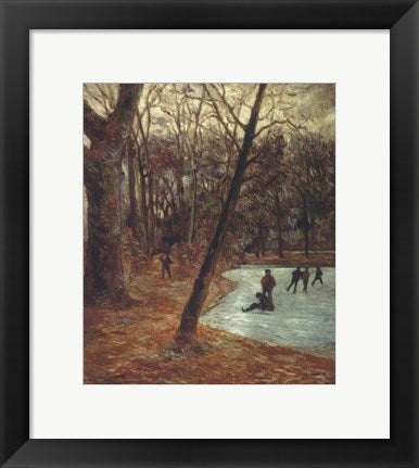Framed Art Skaters, 1884-85 by Paul Gauguin Wall Decor 18x24 Artwork
