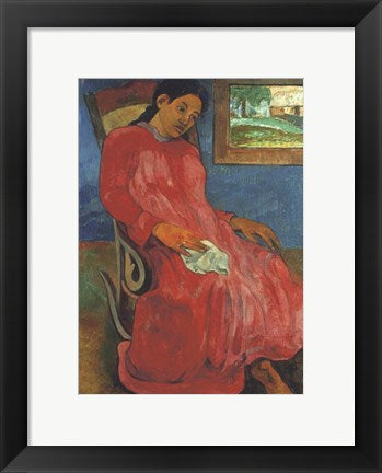 Framed Art Reverie, 1891 by Paul Gauguin Wall Decor 18x24 Artwork