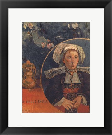 Framed Art Belle Angele, 1889 by Paul Gauguin Wall Decor 18x24 Artwork