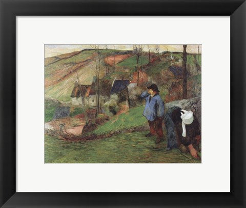 Framed Art Breton Shepherd by Paul Gauguin Wall Decor 18x24 Artwork