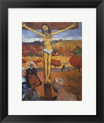 Framed Art Yellow Christ by Paul Gauguin Wall Decor 18x24 Artwork