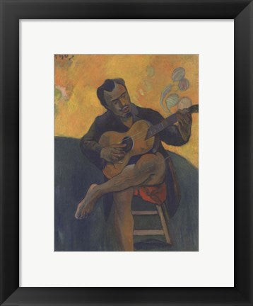 Framed Art Guitar Player, 1894 by Paul Gauguin Wall Decor 18x24 Artwork