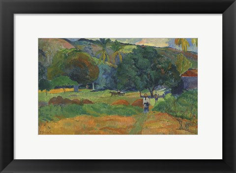Framed Art Le Vallon, 1892 by Paul Gauguin Wall Decor 18x24 Artwork