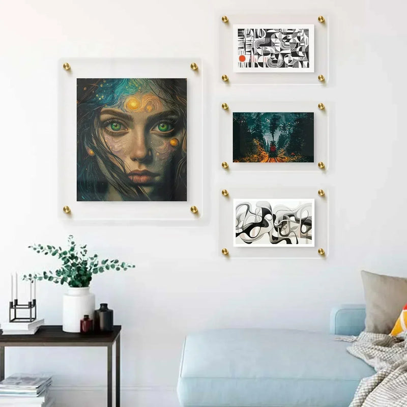 Floating 30x40 Acrylic Wall Frame - Frameless 30x40 Photo Frame