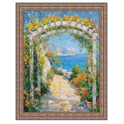 11x15 Frame Aged Antique Silver With Bead Picture Frame-D6661