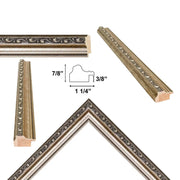 12x12 Frame Aged Antique Silver With Bead Picture Frame-D6661