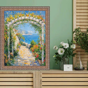 24x36 Frame Aged Antique Silver With Bead Picture Frame-D6661