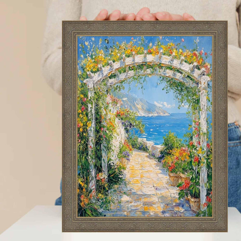 36x48 Frame Aged Silver Ornate Shadow Box Picture Frame