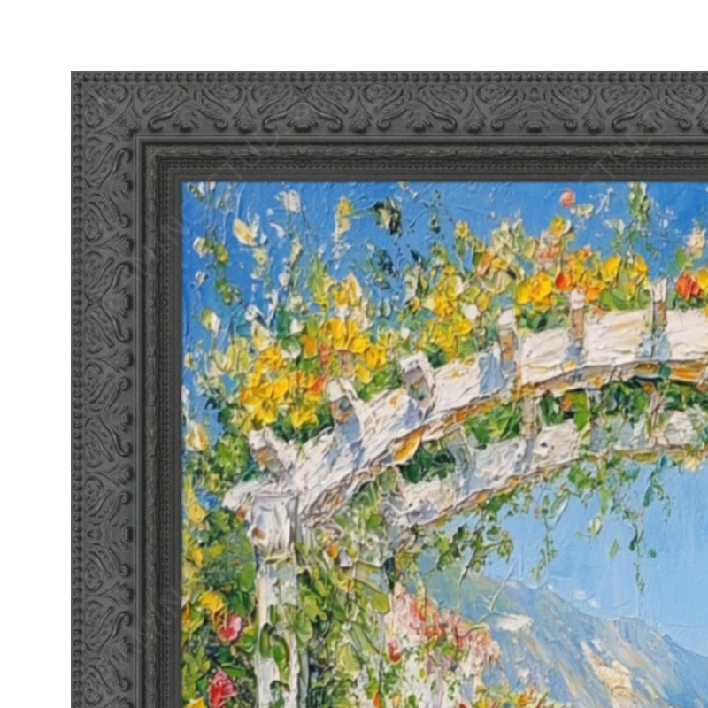 11x11 Frame Antique Black Wood Ornate Picture Frame