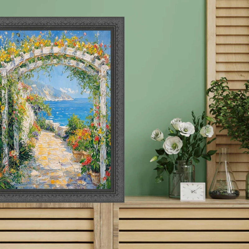 24x30 Frame Antique Black Wood Ornate Picture Frame