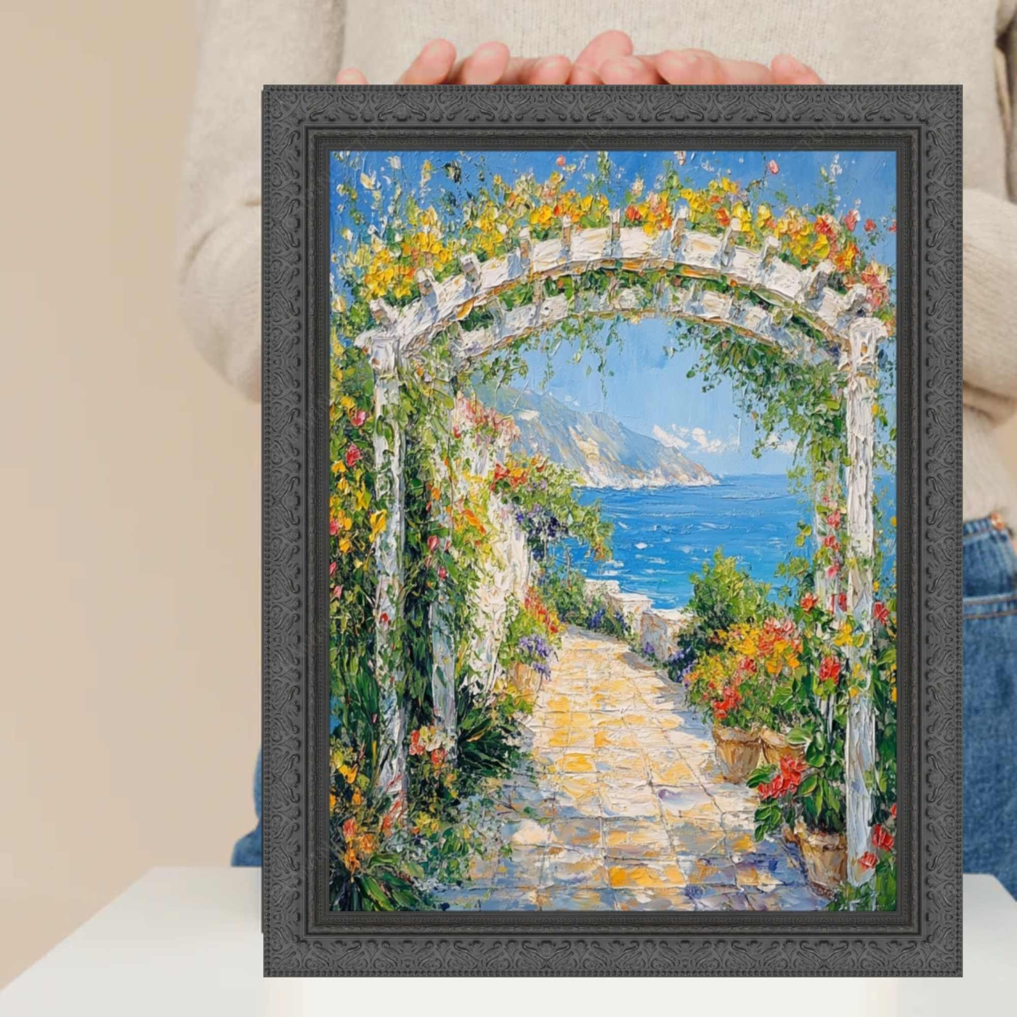40x60 Frame Antique Black Wood Ornate Picture Frame