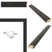 36x36 Frame Antique Black Wood Ornate Picture Frame