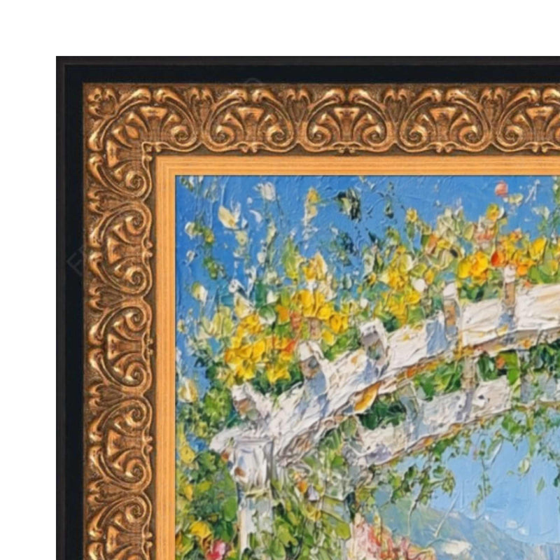 16x20 Frame Antique Floral Gold With Black Lip Picture Frame