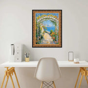 24x48 Frame Antique Floral Gold With Black Lip Picture Frame