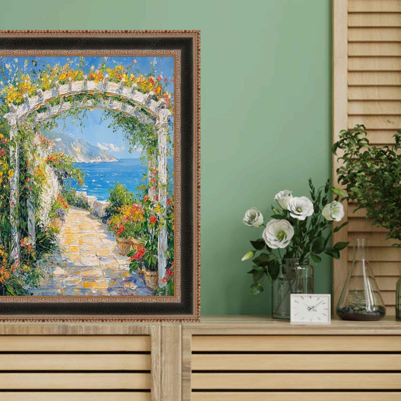 16x16 Frame Antique Gold Black Leather Picture Frame