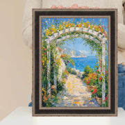 28x28 Frame Antique Silver Black Leather Picture Frame