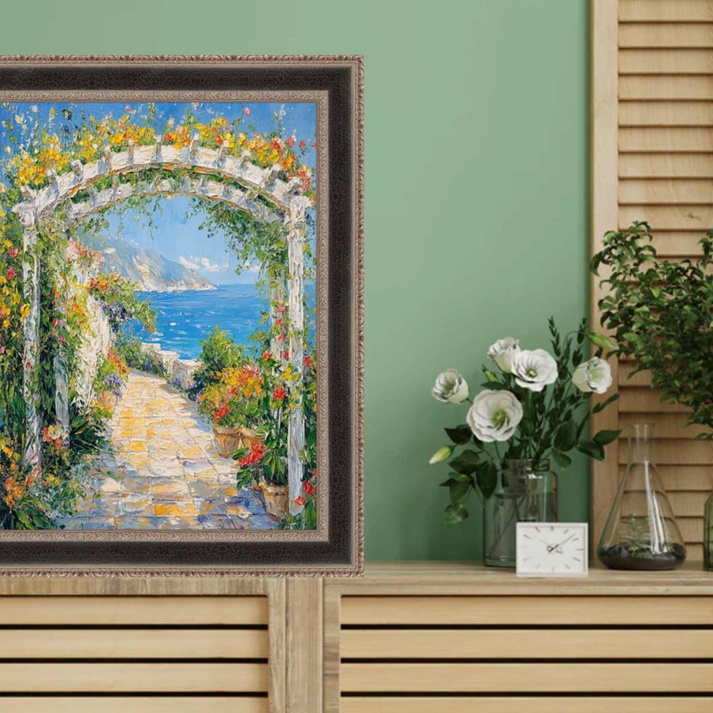 36x48 Frame Antique Silver Black Leather Picture Frame