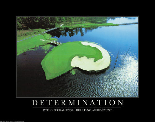 Framed Determination: Golf Course 22 x 28